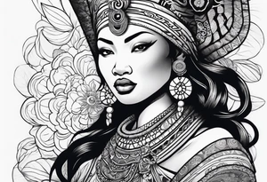 African goddess tattoo idea