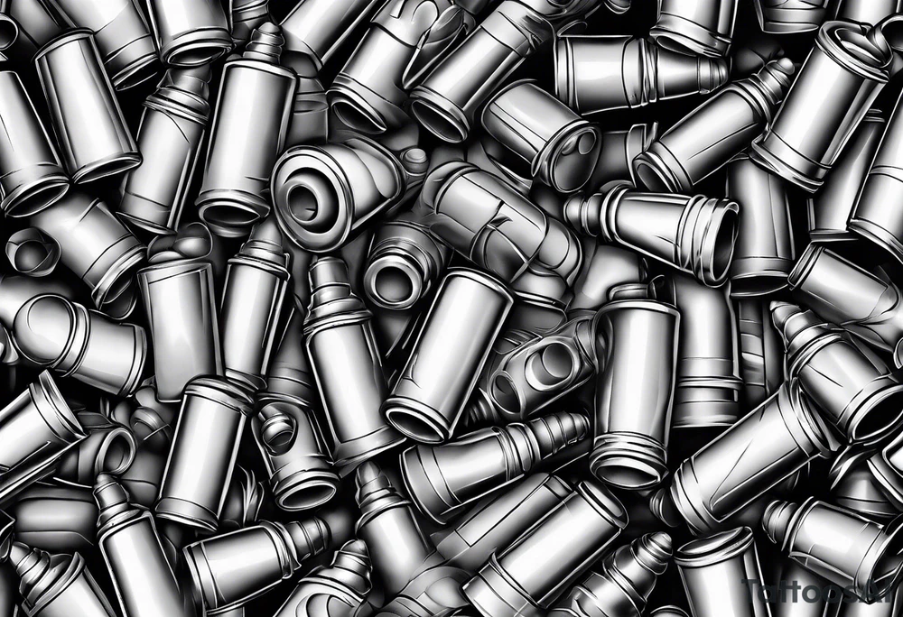 Spent bullet casings in smoke tattoo idea