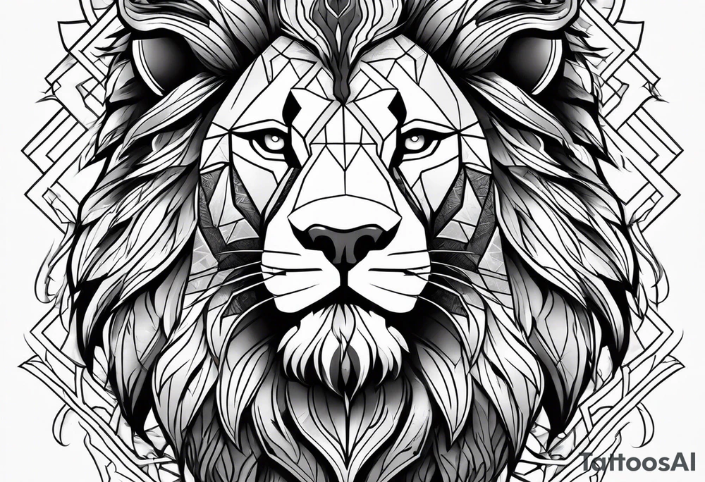 Lion warrior tattoo idea