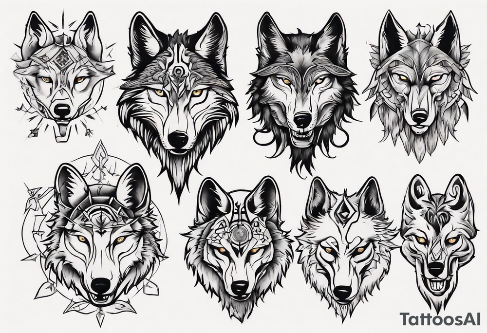 wolf dance tattoo idea
