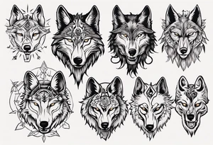 wolf dance tattoo idea