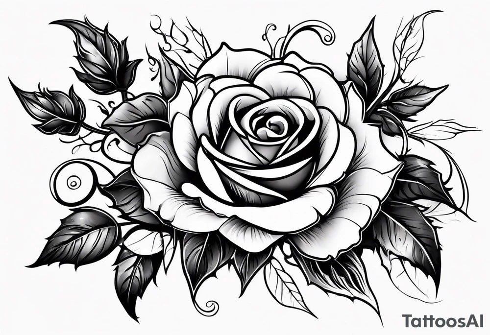 roses and thorns tattoo idea