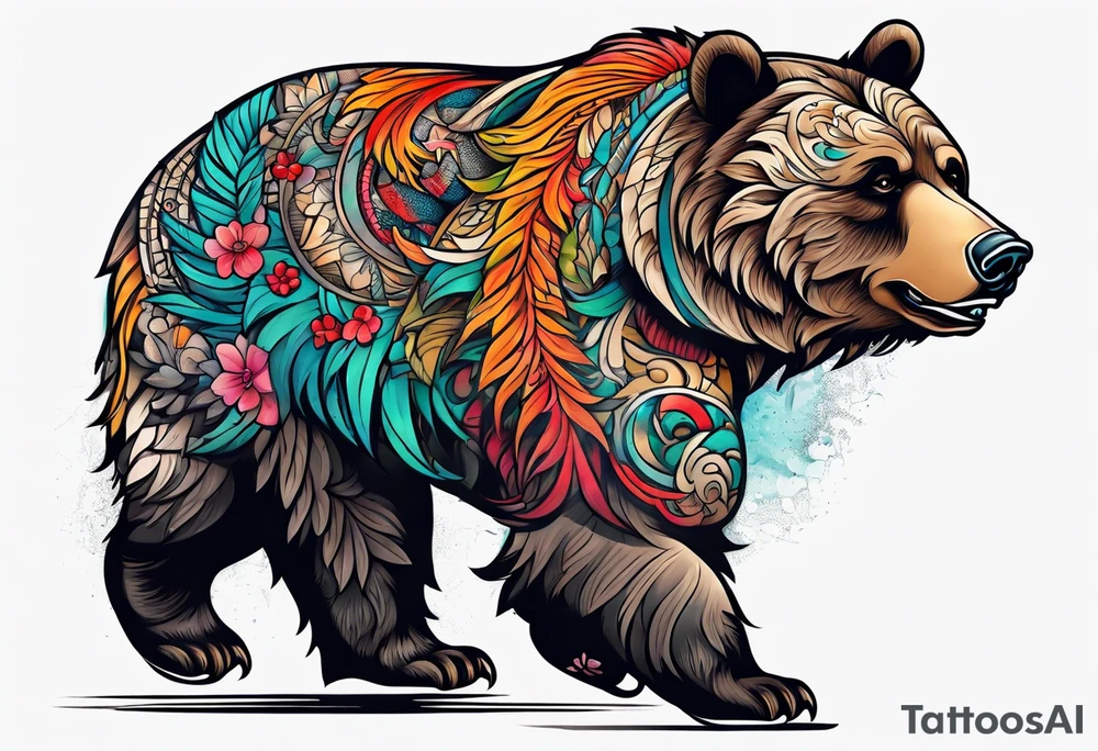 Dancing bear tattoo idea