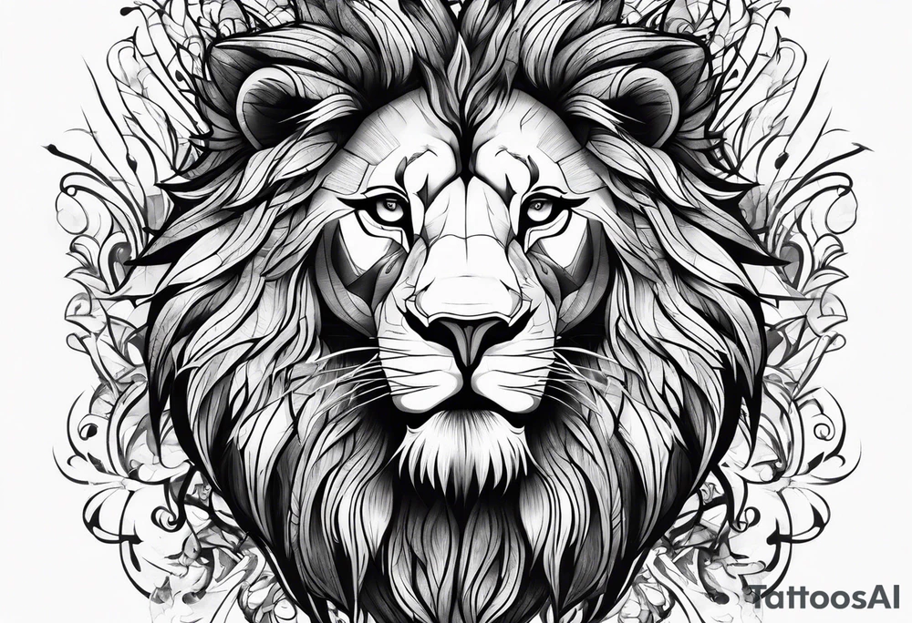 lion roar tattoo idea