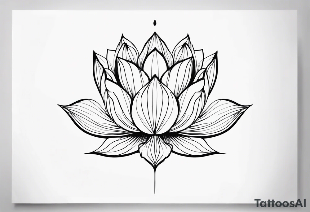 Fleur de lotus tattoo idea