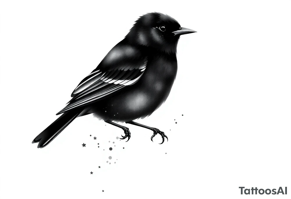 Male European Blackbird tattoo idea tattoo idea