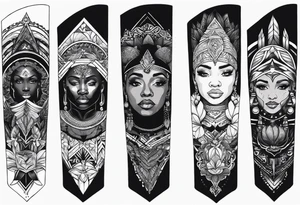 Black history tattoo arm sleeve tattoo idea