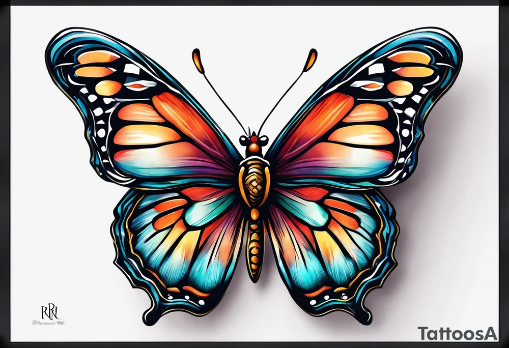 Butterfly for colon cancer tattoo idea