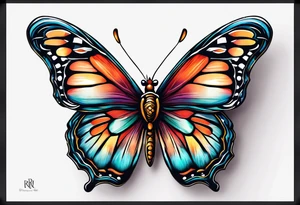 Butterfly for colon cancer tattoo idea