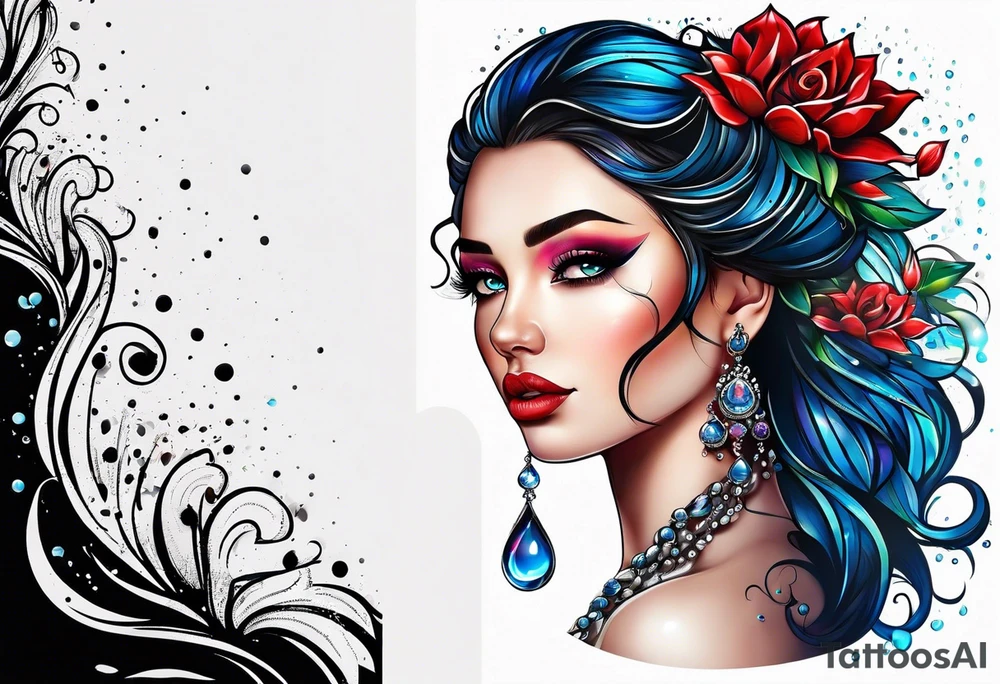 Water  drops tattoo idea