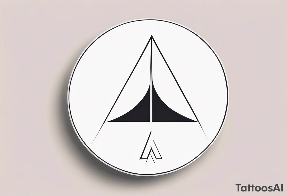 letter delta inside a circle, subtle, girly, simplistic tattoo idea