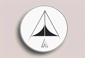 letter delta inside a circle, subtle, girly, simplistic tattoo idea