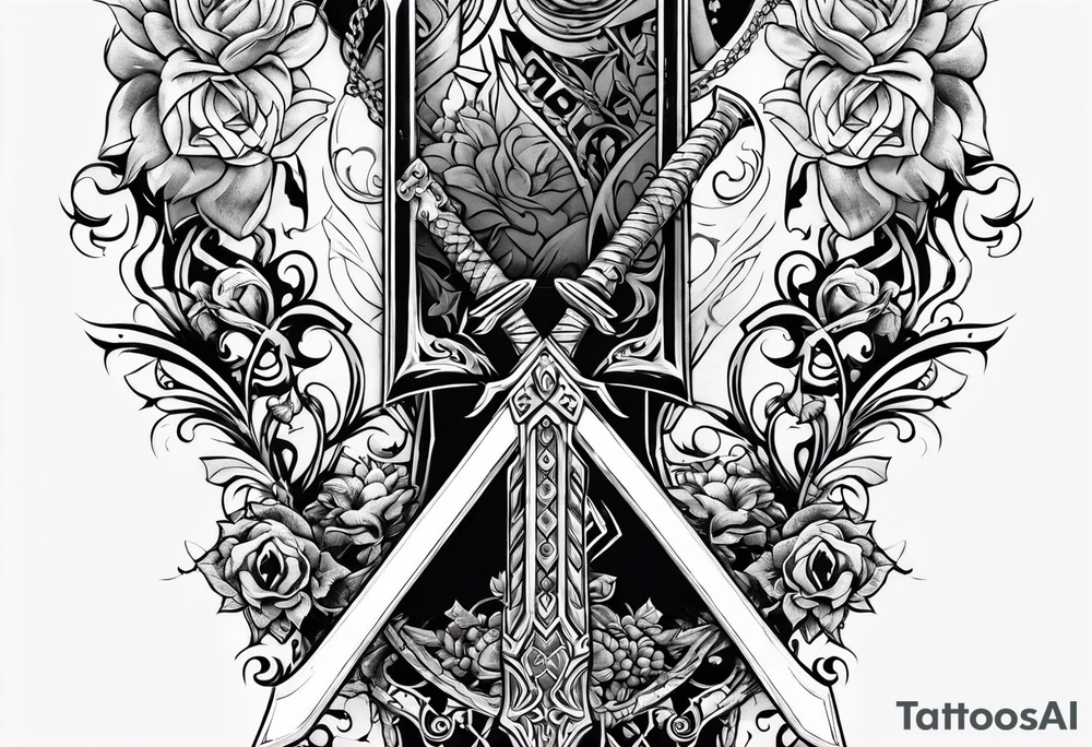 Link pulling the master sword tattoo idea