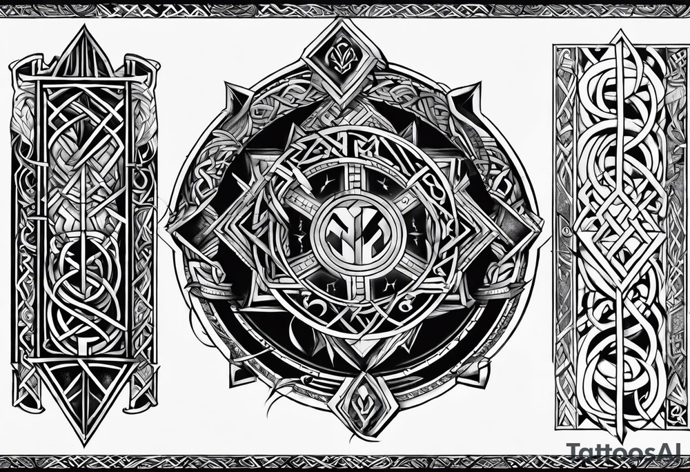 viking runes tattoo idea