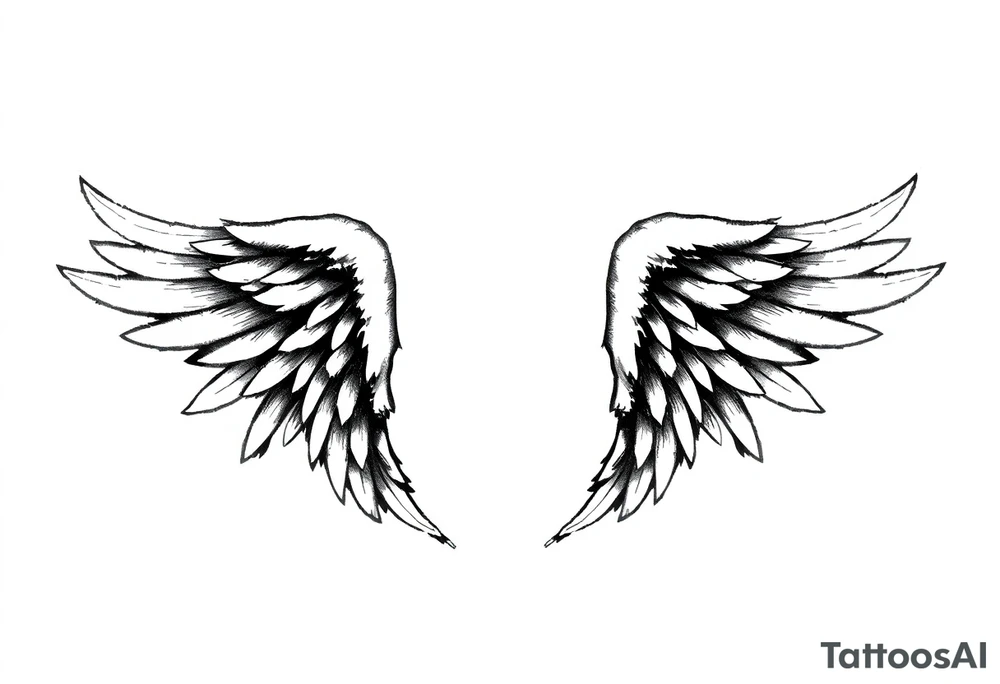 Infinity Loop made of wings white background tattoo idea