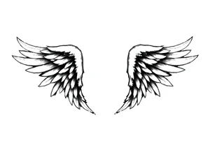 Infinity Loop made of wings white background tattoo idea
