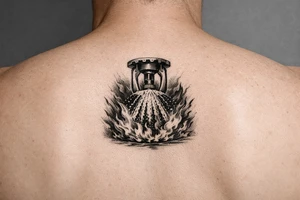 Fire Sprinkler putting out a fire tattoo idea