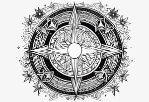 1 small sun, star, moon and the words, "My Blood, Your Blood, Our Blood" tattoo idea