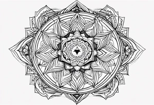 anahata, merkaba, mandala, geometric, cosmi tattoo idea