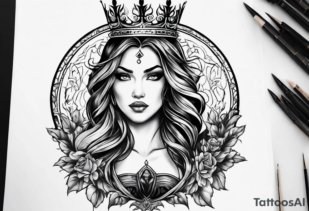 Inspired by the iconic character from the movie, this tattoo would capture the regal nature and emotional impact of the story, perhaps including elements like a crown or a royal mantle. tattoo idea