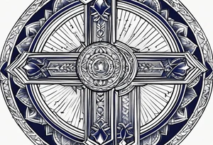 Cross navy tattoo idea