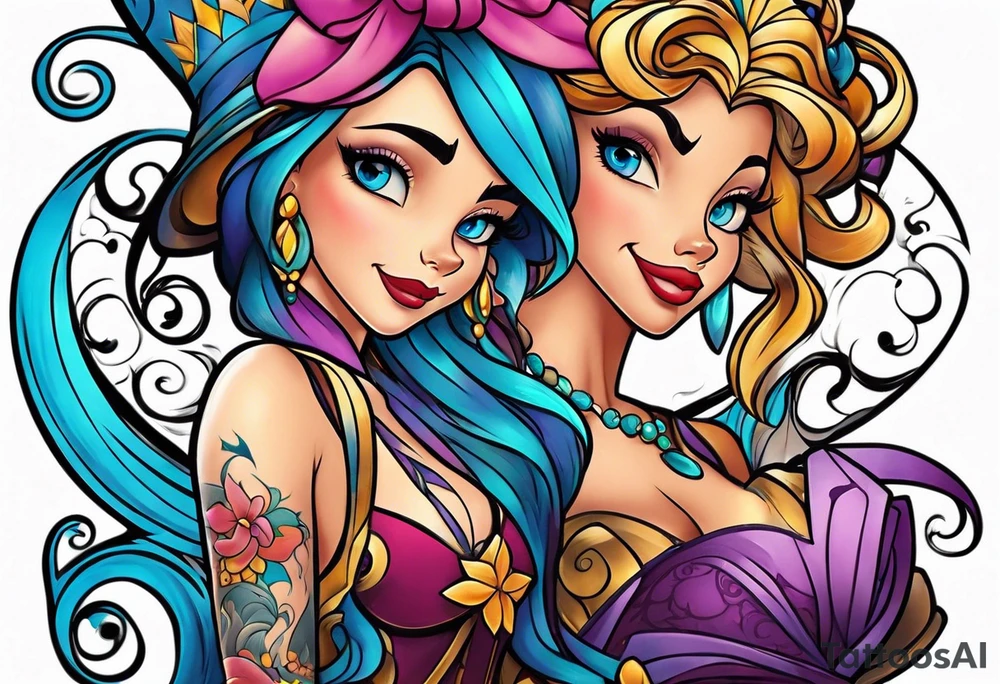 Disney characters tattoo idea