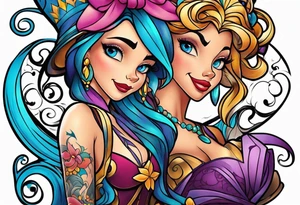 Disney characters tattoo idea