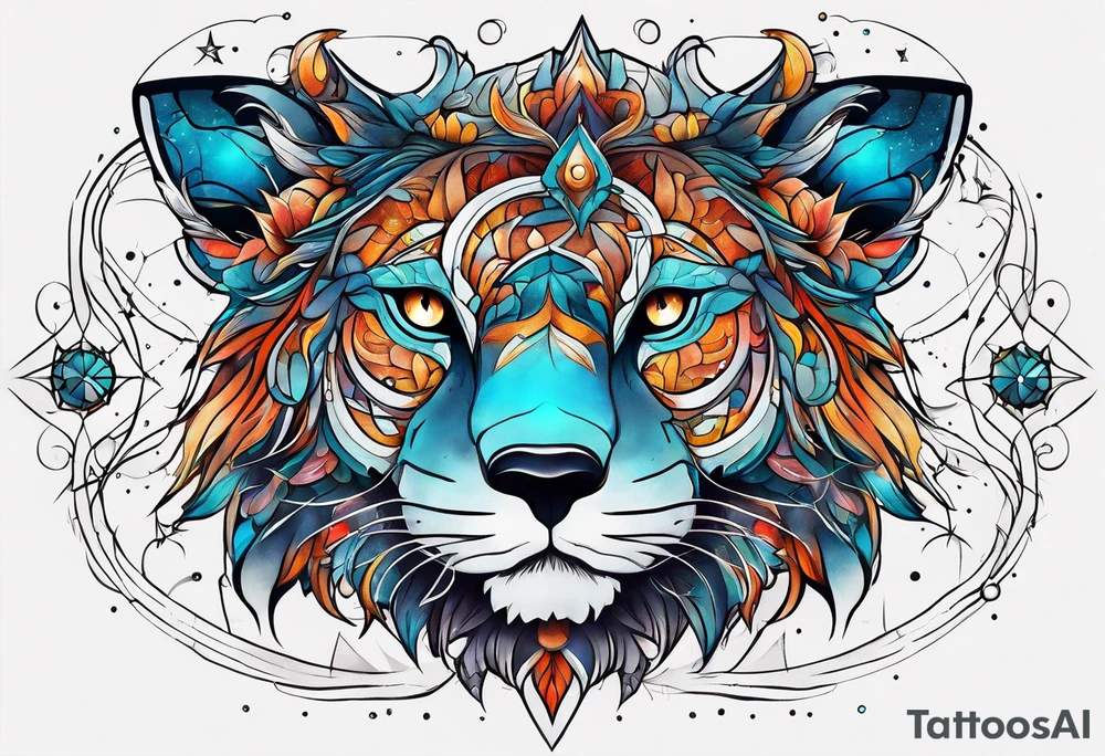 Constellation, animal tattoo idea