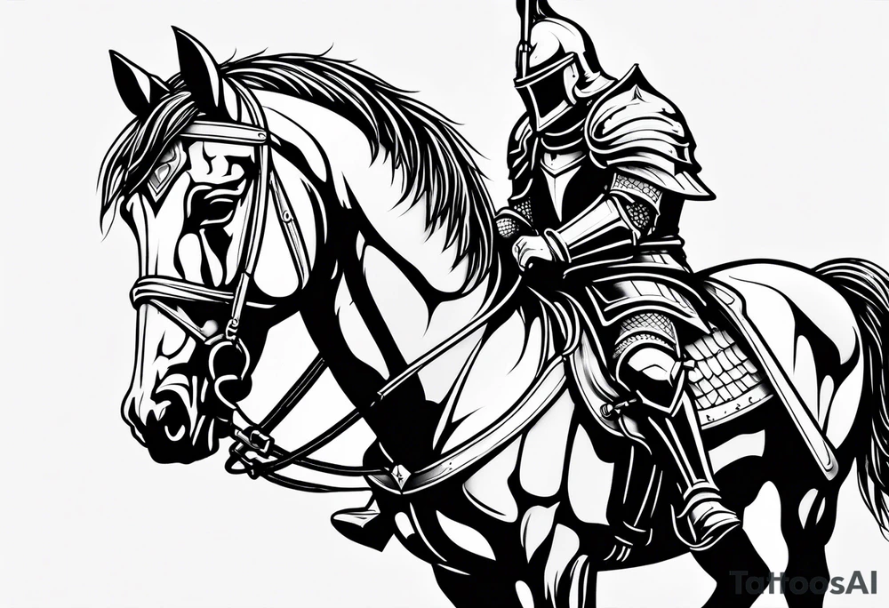 knight with heavy armor tattoo idea