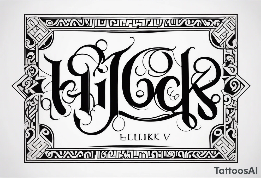 Curly font with the name Lee tattoo idea