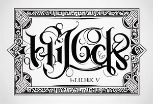 Curly font with the name Lee tattoo idea