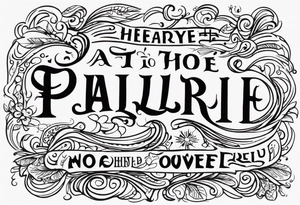 Psalm 18:3 tattoo idea