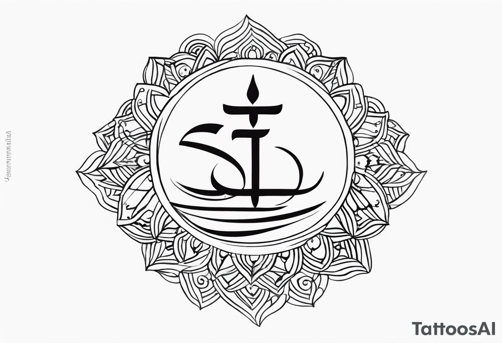 Tattoo ਨਿਰਭਉ ਨਿਰਵੈਰ written in Gurmukhi written text. tattoo idea