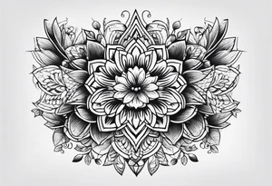 Ornementale minimaliste tattoo idea