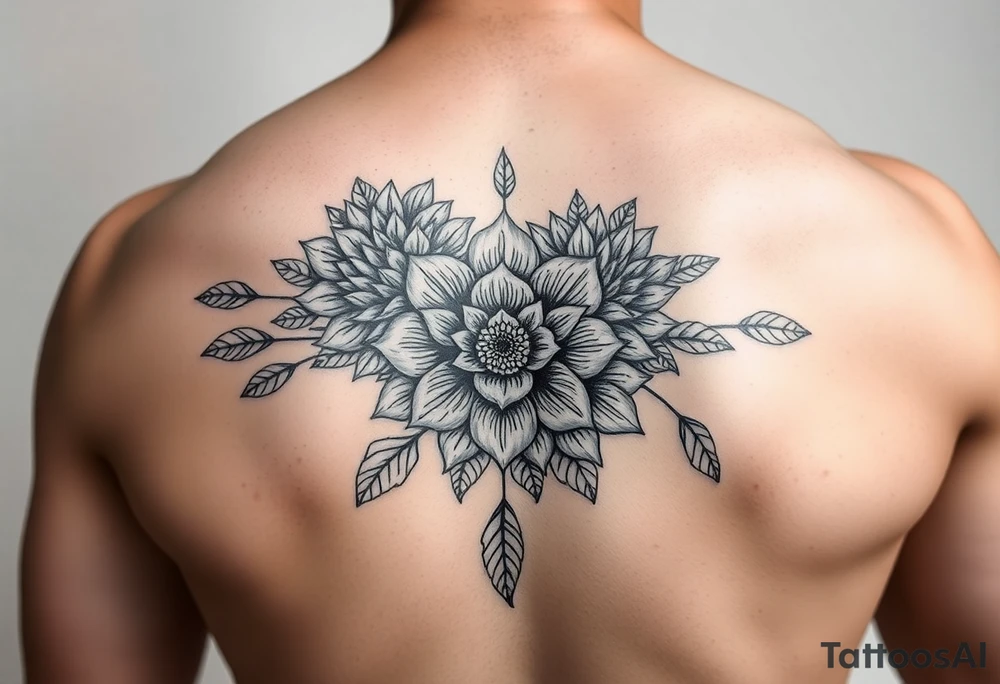 Indigenous floral 
Three  
Loving husband,
Law of Attraction, 
Manifestation, 
gratitude tattoo idea