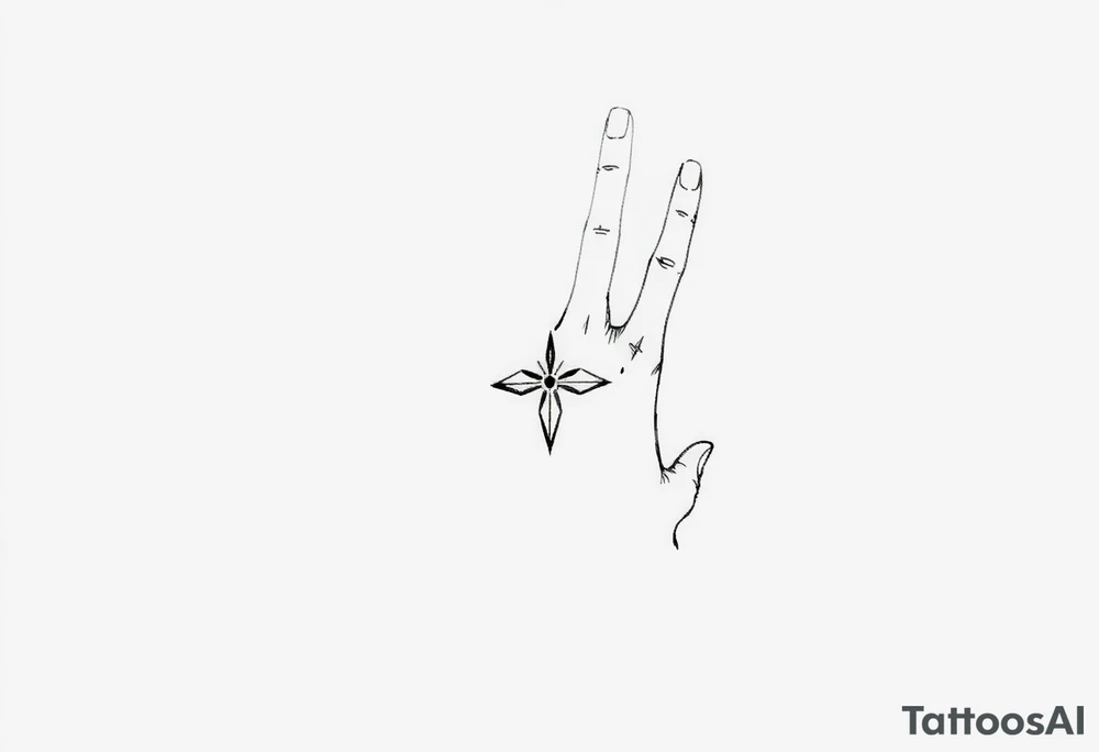 simple anime hand tattoo tattoo idea