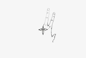 simple anime hand tattoo tattoo idea