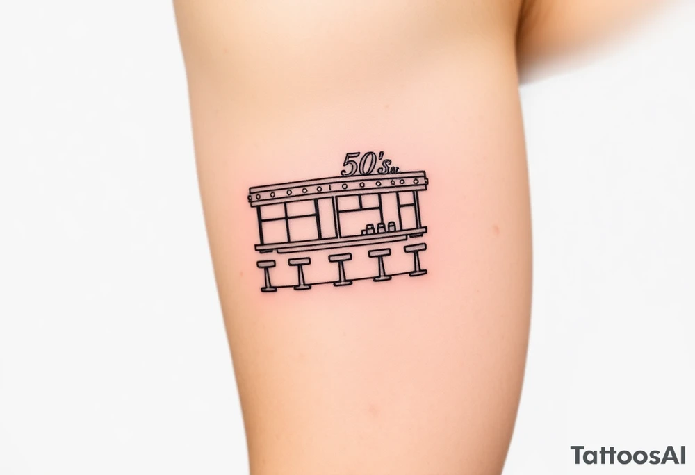 50’s diner inspired tattoo idea