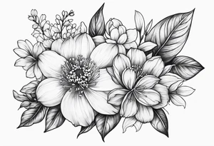 Small July birth flower tattoo idea