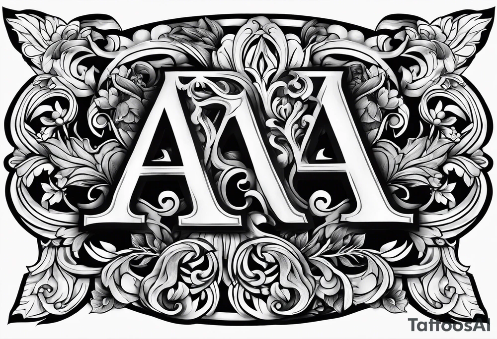 five letter a's tattoo idea