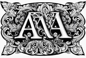 five letter a's tattoo idea