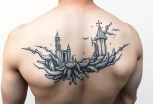 Underwater Atlantis arm sleeve tattoo idea