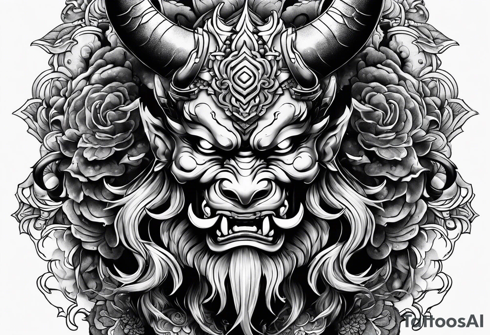 Japanese 
demon tattoo idea