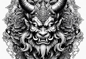 Japanese 
demon tattoo idea