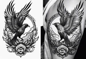 phoenix rising tattoo idea
