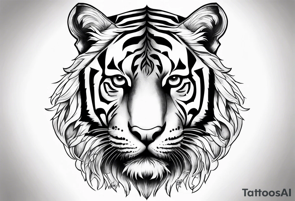 Tiger for a Taurus man tattoo idea