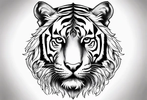 Tiger for a Taurus man tattoo idea