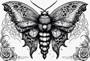 Death moth and gothic tattoo idea