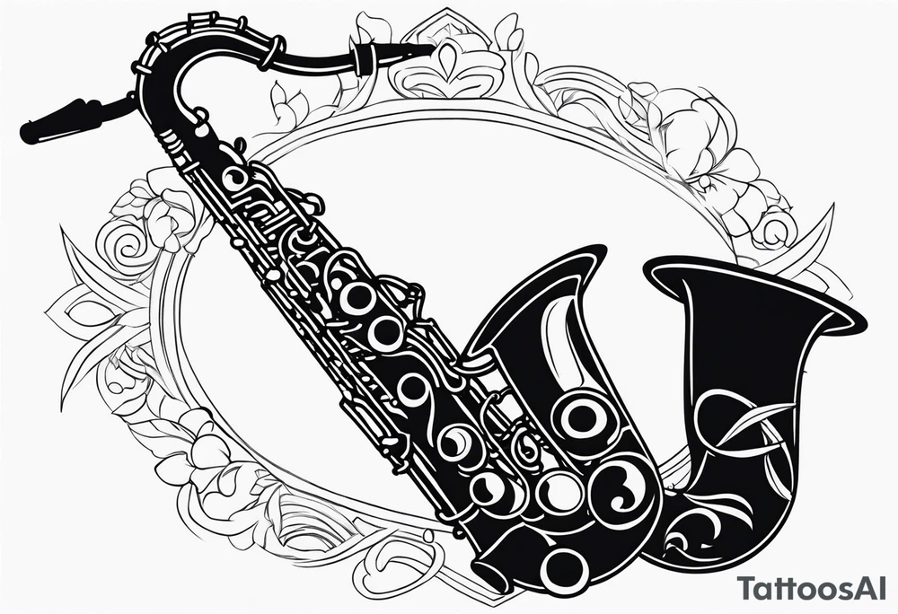 saxophone tattoo idea