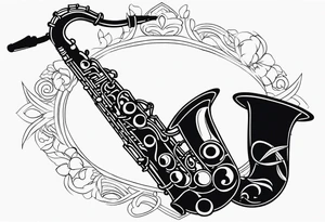 saxophone tattoo idea
